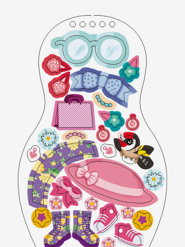 ELLA & MAX Oblačimo moravske lutke NATÁLKA - Bojanke