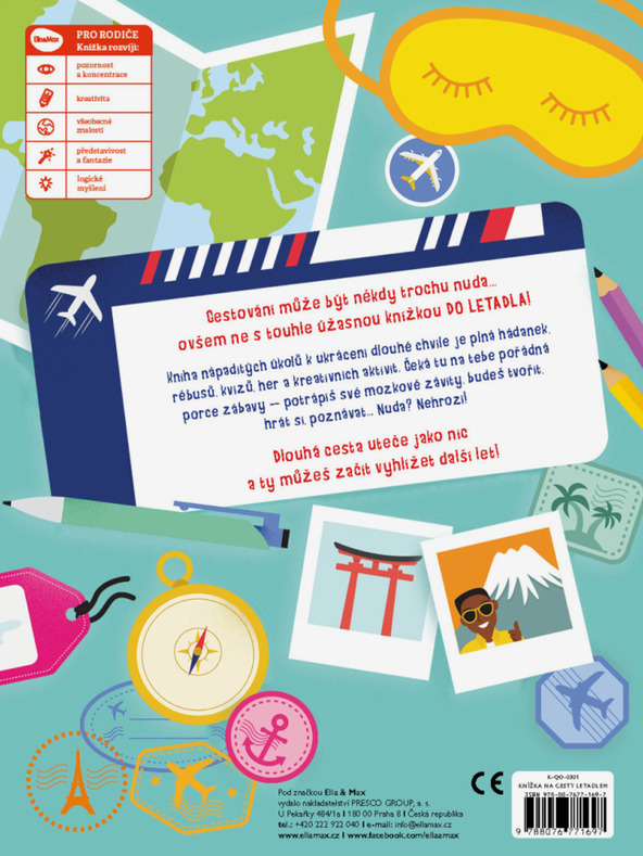 ELLA & MAX Knjiga za putovanje AVIONOM – Stop dosadi: kvizovi, zagonetke, igre