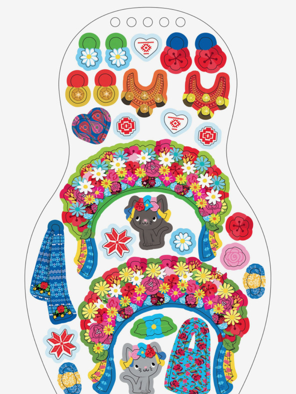 ELLA & MAX Oblačimo ukrajinske lutke ALINA - Bojanke