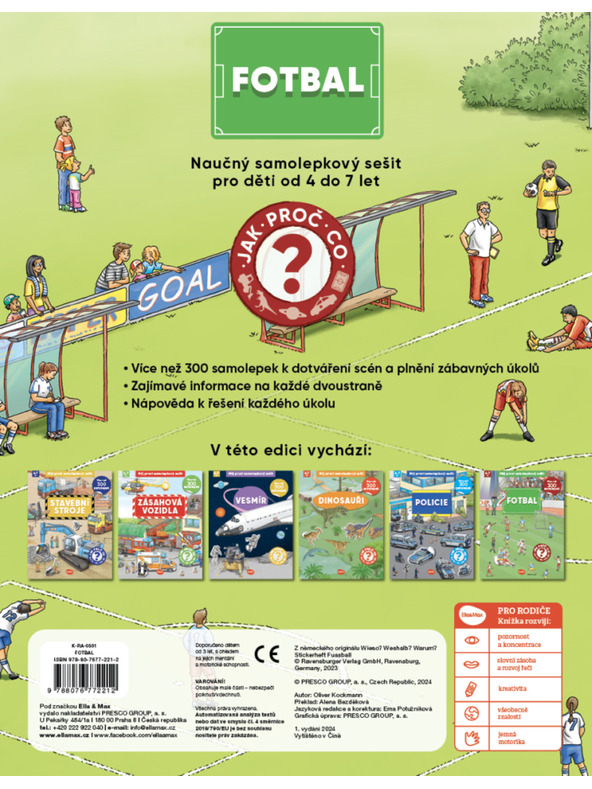 ELLA & MAX Moja prva knjiga naljepnica - NOGOMET