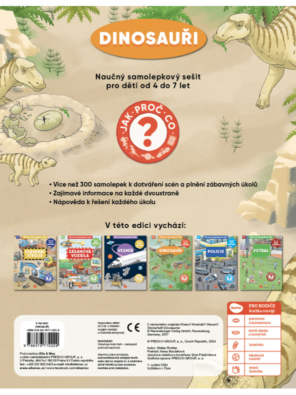 ELLA & MAX Moja prva knjiga naljepnica - DINOSAURI