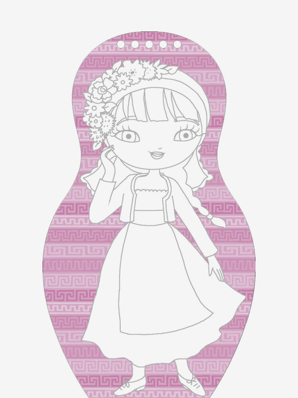 ELLA & MAX Oblačimo grčke lutke ELENA - Bojanke