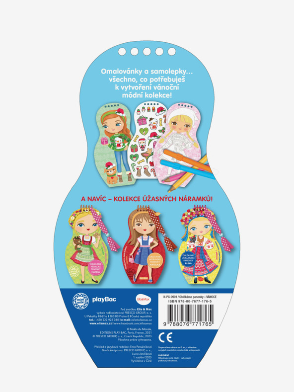 ELLA & MAX Oblačimo lutke BOŽIĆ - Bojanka