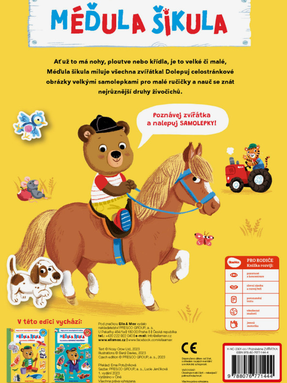 ELLA & MAX MÉďULA ŠIKULA: UPOZNAVANJE ŽIVOTINJA - Knjiga naljepnica
