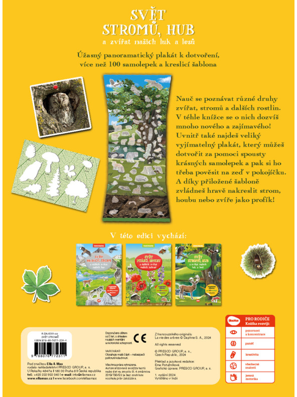 ELLA & MAX SVIJET DRVEĆA, gljiva i životinja naših livada i šuma - Knjižica s plakatom i naljepnicama