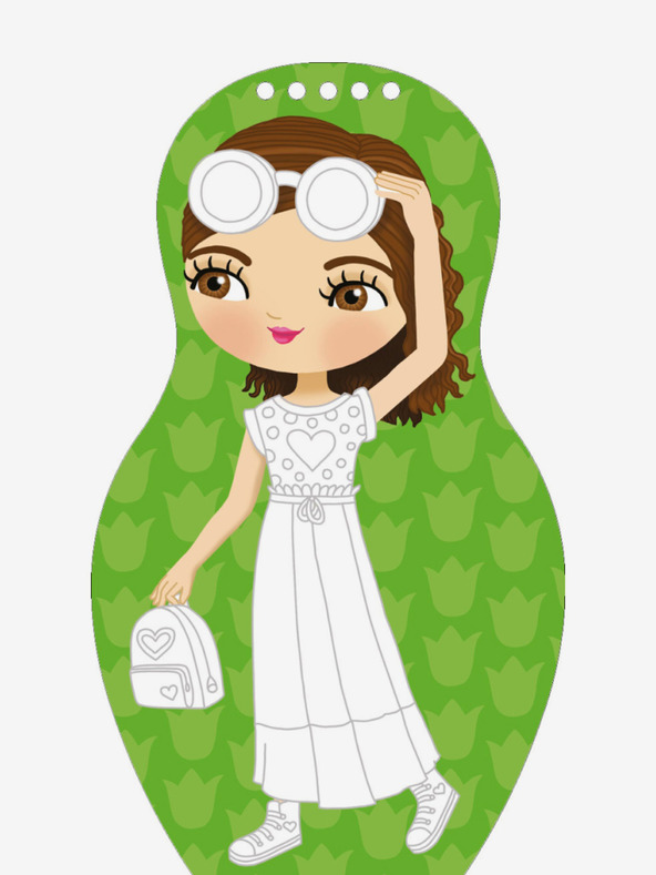 ELLA & MAX Oblačimo mađarske SÁRA lutke - Bojanke