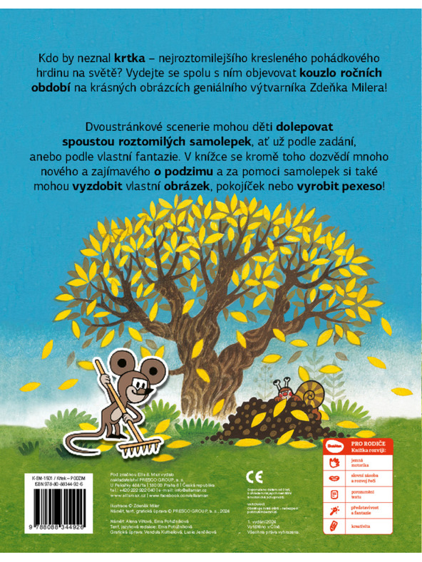 ELLA & MAX KRTEK i JESEN - Knjiga naljepnica