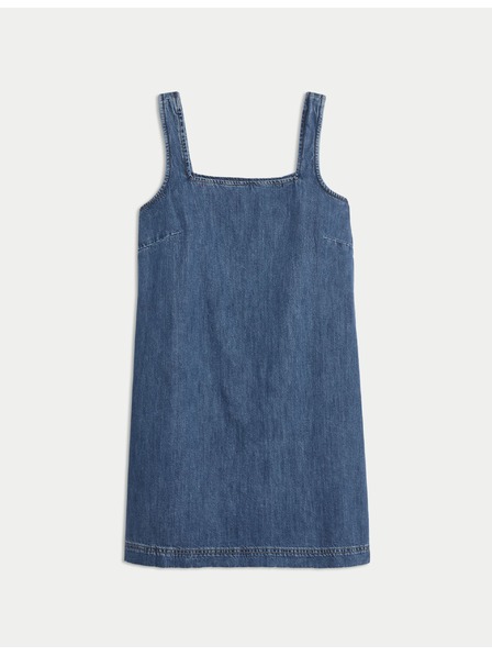 Marks & Spencer Marks & Spencer mornarsko plava teksasna haljina od čistog pamuka