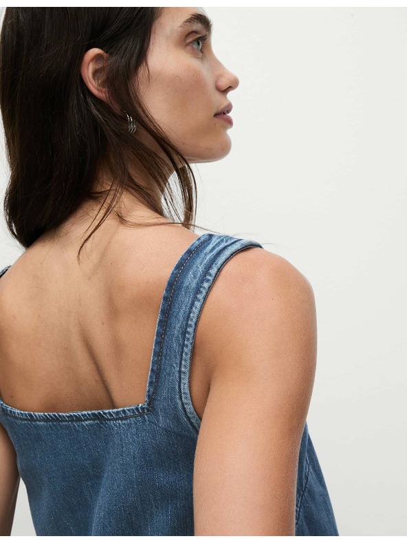 Marks & Spencer Marks & Spencer mornarsko plava teksasna haljina od čistog pamuka