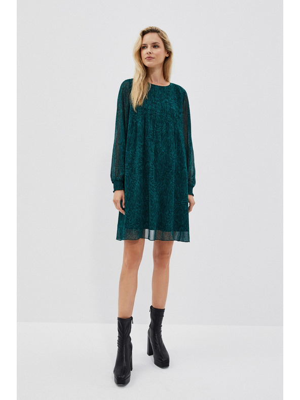 Moodo Moodo zelena ženska haljina