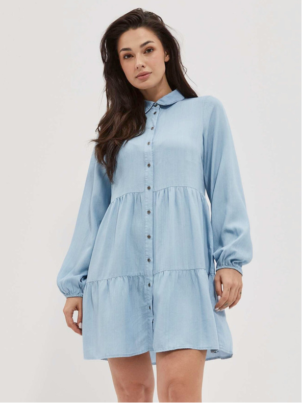 Moodo Moodo svijetloplava ženska košulja haljina
