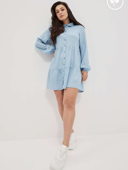 Moodo Moodo svijetloplava ženska košulja haljina