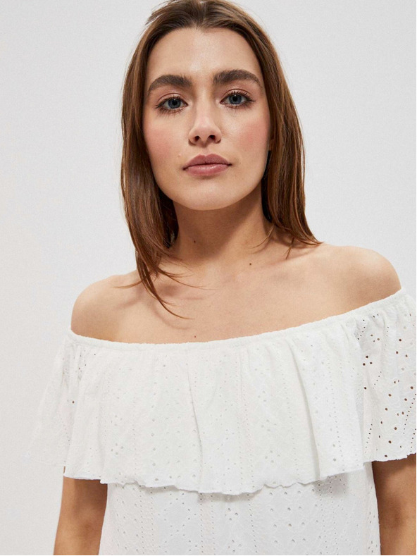 Moodo Bijela ženska haljina Moodo