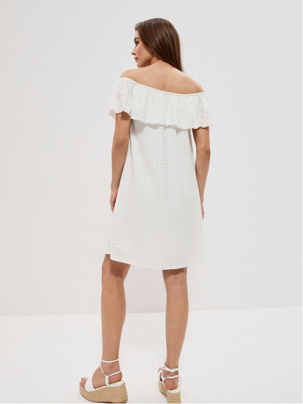 Moodo Bijela ženska haljina Moodo