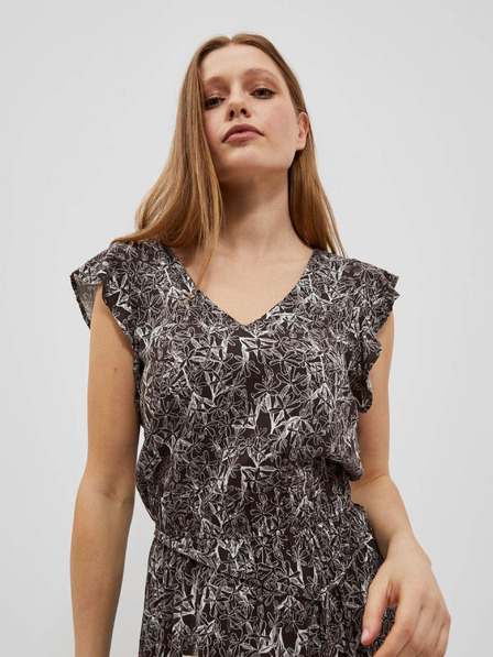 Moodo Bijelo-smeđa ženska cvjetna haljina marke Moodo