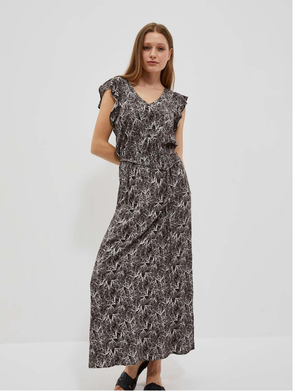 Moodo Bijelo-smeđa ženska cvjetna haljina marke Moodo