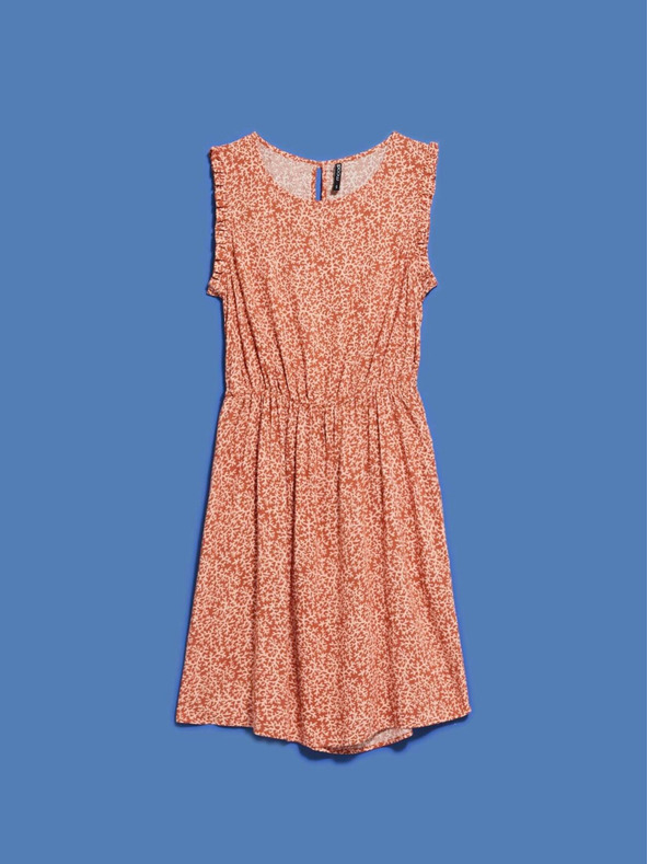 Moodo Bež-smeđa ženska Moodo haljina s uzorkom