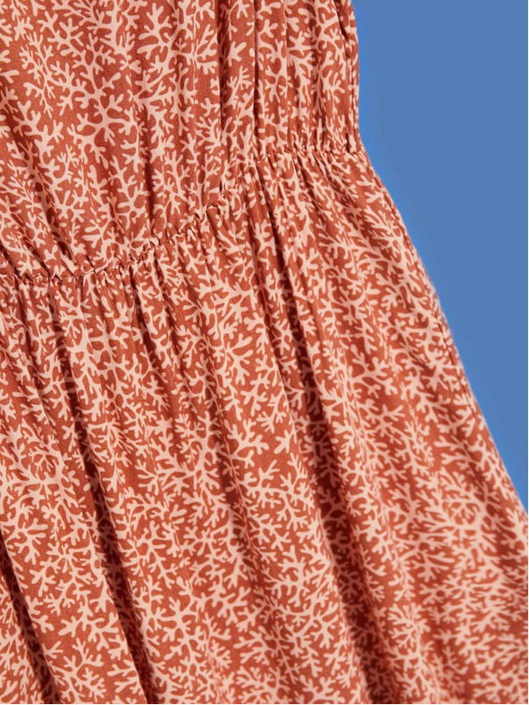 Moodo Bež-smeđa ženska Moodo haljina s uzorkom