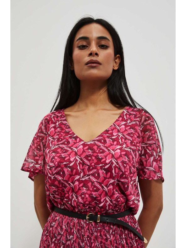 Moodo Moodo roza ženska cvjetna haljina