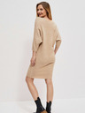 Moodo Bež ženska haljina Moodo