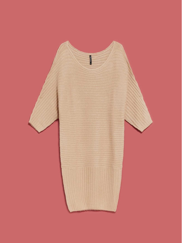 Moodo Bež ženska haljina Moodo