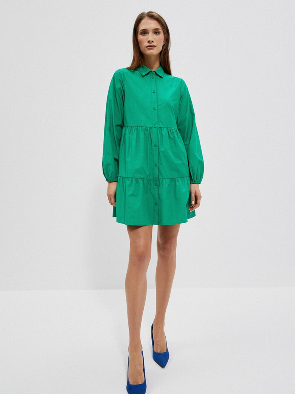 Moodo Moodo zelena ženska košulja haljina