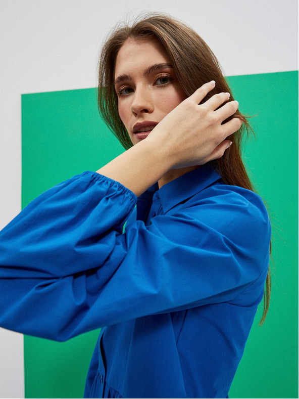 Moodo Moodo plava ženska košulja haljina