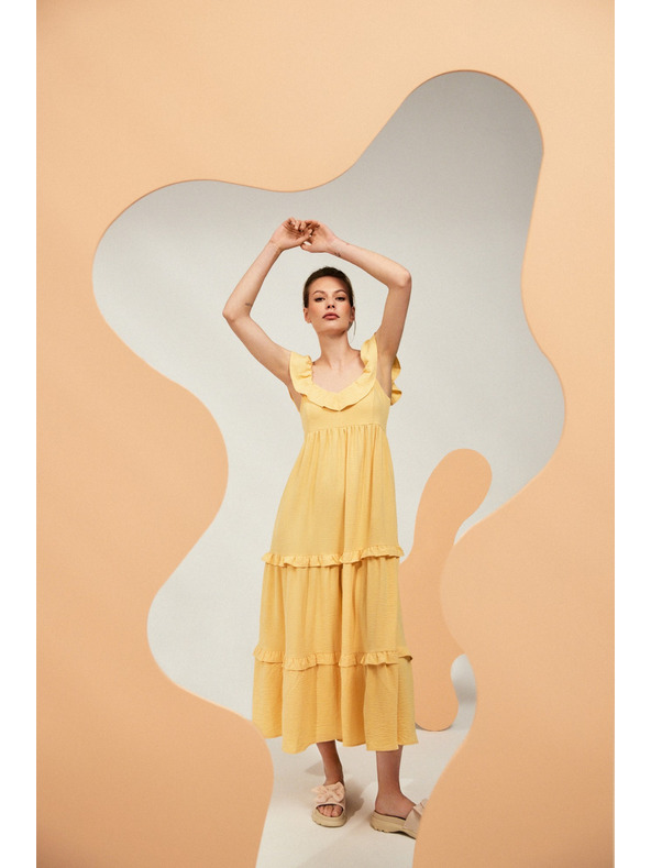 Moodo Žuta ženska haljina Moodo