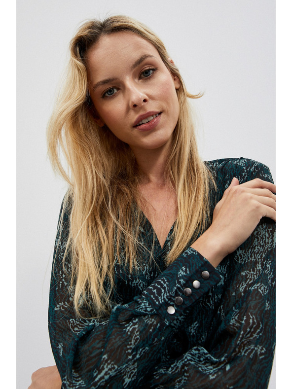 Moodo Moodo zelena ženska haljina