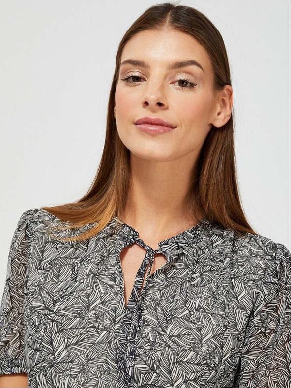 Moodo Moodo crna ženska haljina s uzorkom