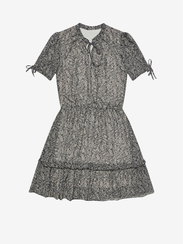 Moodo Moodo crna ženska haljina s uzorkom