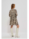 Moodo Smeđe-bež ženska Moodo haljina s uzorkom