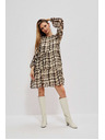Moodo Smeđe-bež ženska Moodo haljina s uzorkom