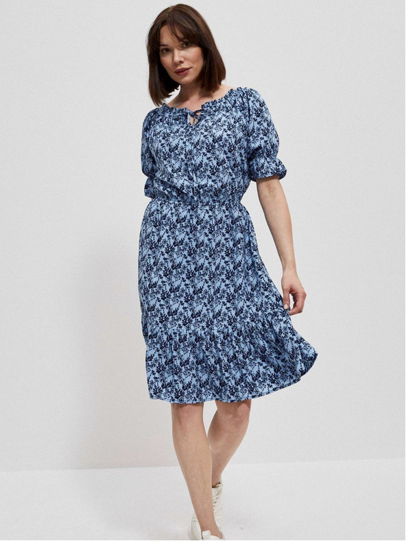 Moodo Moodo ženska plava cvjetna haljina