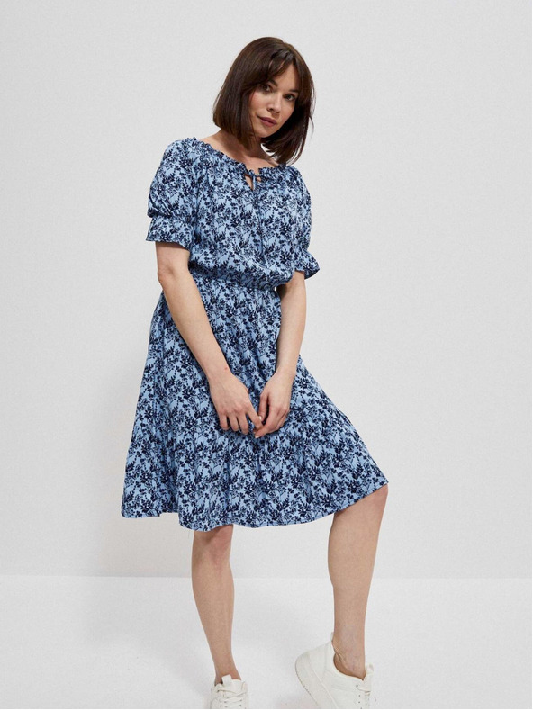 Moodo Moodo ženska plava cvjetna haljina