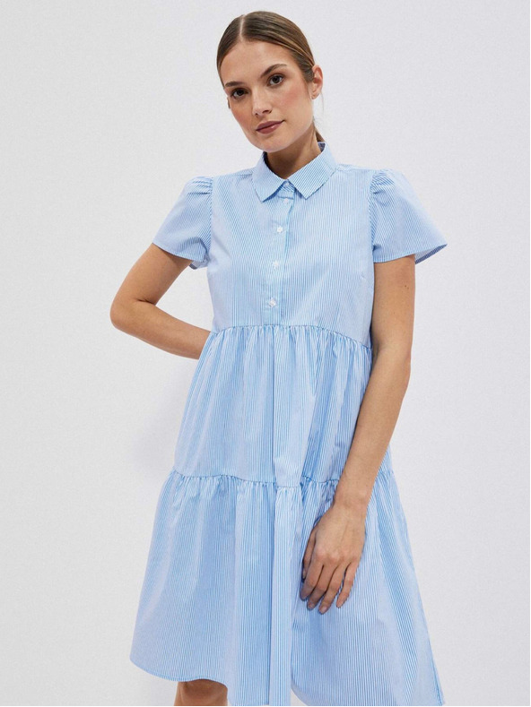 Moodo Ženska košulja na bijele i plave pruge Moodo