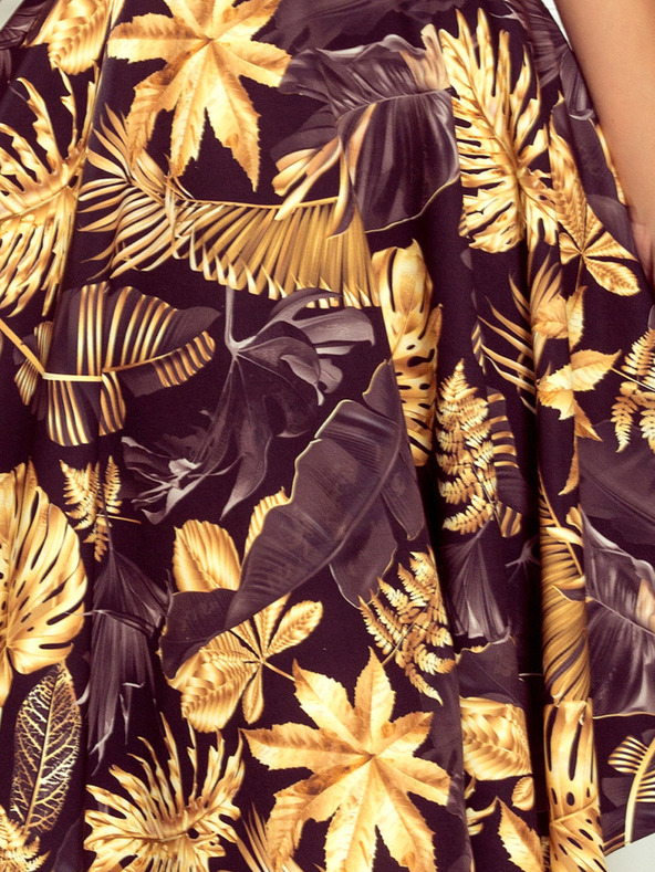 numoco Haljina - izrez u obliku srca - Numoco zlatni listići