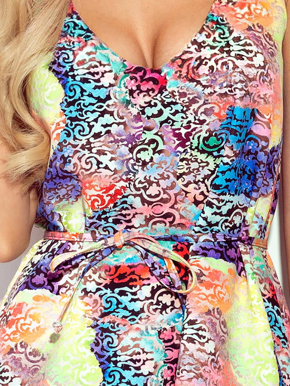 numoco Haljina A kroja s dekolteom - uzorak u boji Numoco