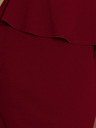 numoco Elegantna midi haljina s volanima - bordo boja Numoco