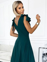 numoco Duga haljina s izrezom i vezama na ramenima - zelena Numoco ELENA
