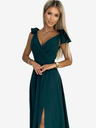 numoco Duga haljina s izrezom i vezama na ramenima - zelena Numoco ELENA
