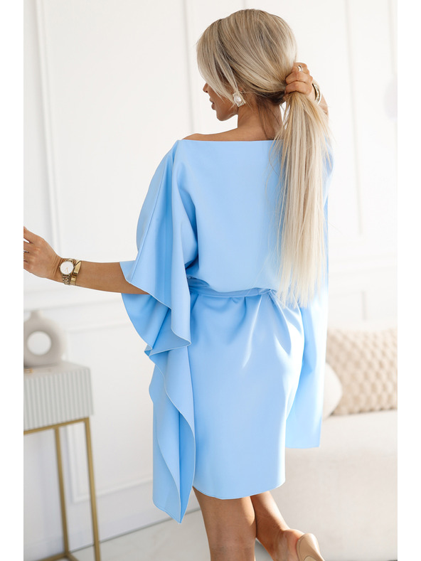 numoco Svijetloplava ženska leptir haljina s vezicom u struku marke Numoco