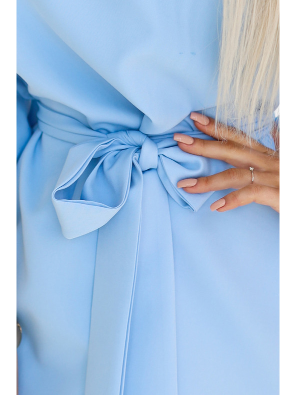 numoco Svijetloplava ženska leptir haljina s vezicom u struku marke Numoco