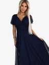 numoco NASTIA Duga haljina s okruglim izrezom i kratkim rukavima - tamnoplavi Numoco