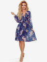 numoco Haljina od šifona s izrezom - tamnoplava s cvjetićima Numoco FRANCES