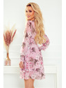 numoco Numoco ružičasta ženska cvjetna haljina od šifona