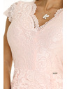 numoco Svijetlo ružičasta ženska čipkasta haljina kratkih rukava i dekoltea marke Numoco