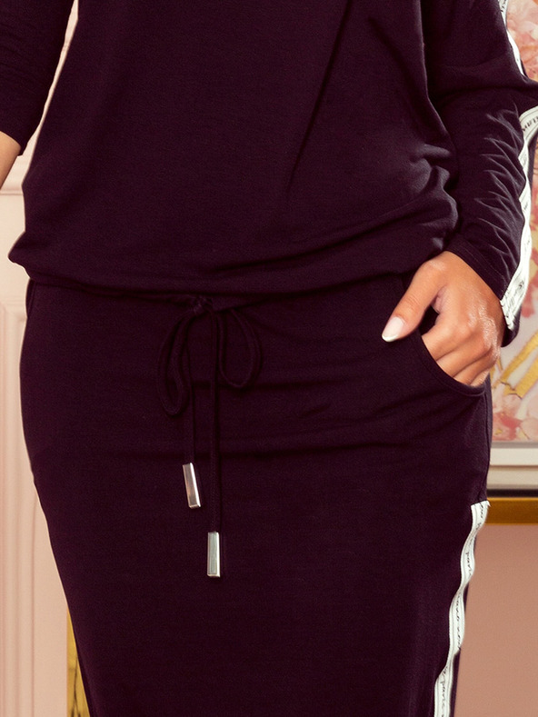 numoco Sportska haljina s džepovima - crna + Numoco pruge