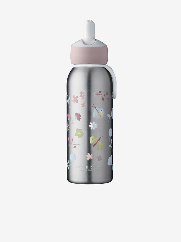 Mepal Ružičasto-siva dječja termos boca Mepal Campus Flowers & Butterflies 350 ml