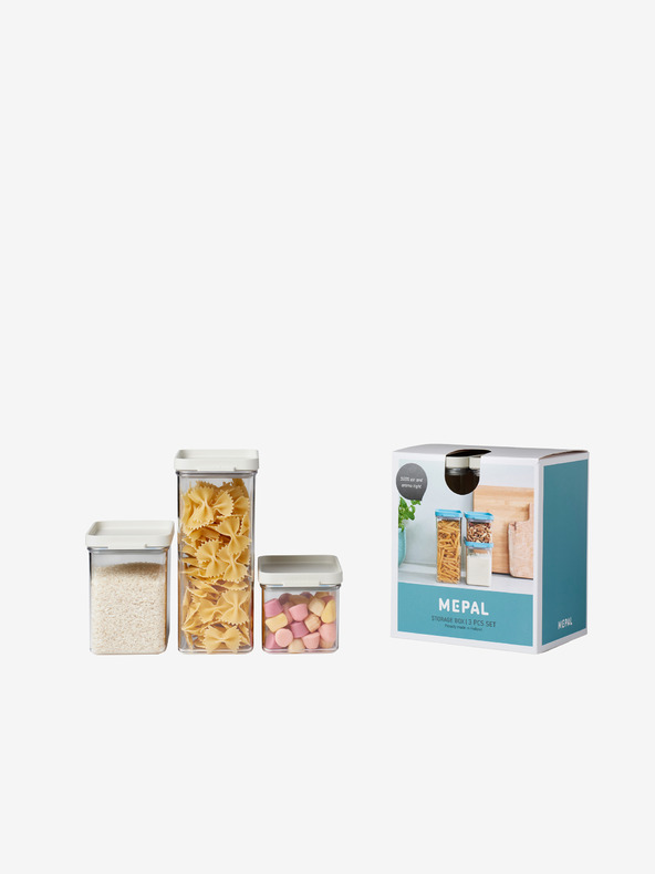 Mepal Set posuda za hranu Mepal Omnia Nordic White (3 kom)